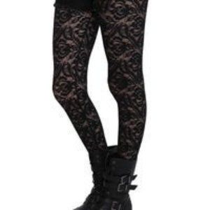 Blackheart Black Lace Tights